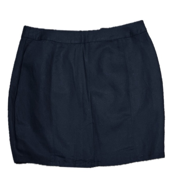 ππ AVEC LES FILLES Black Mini Skirt | Nautical Preppy Fall Silver Button, Size 6 - Picture 2 of 5